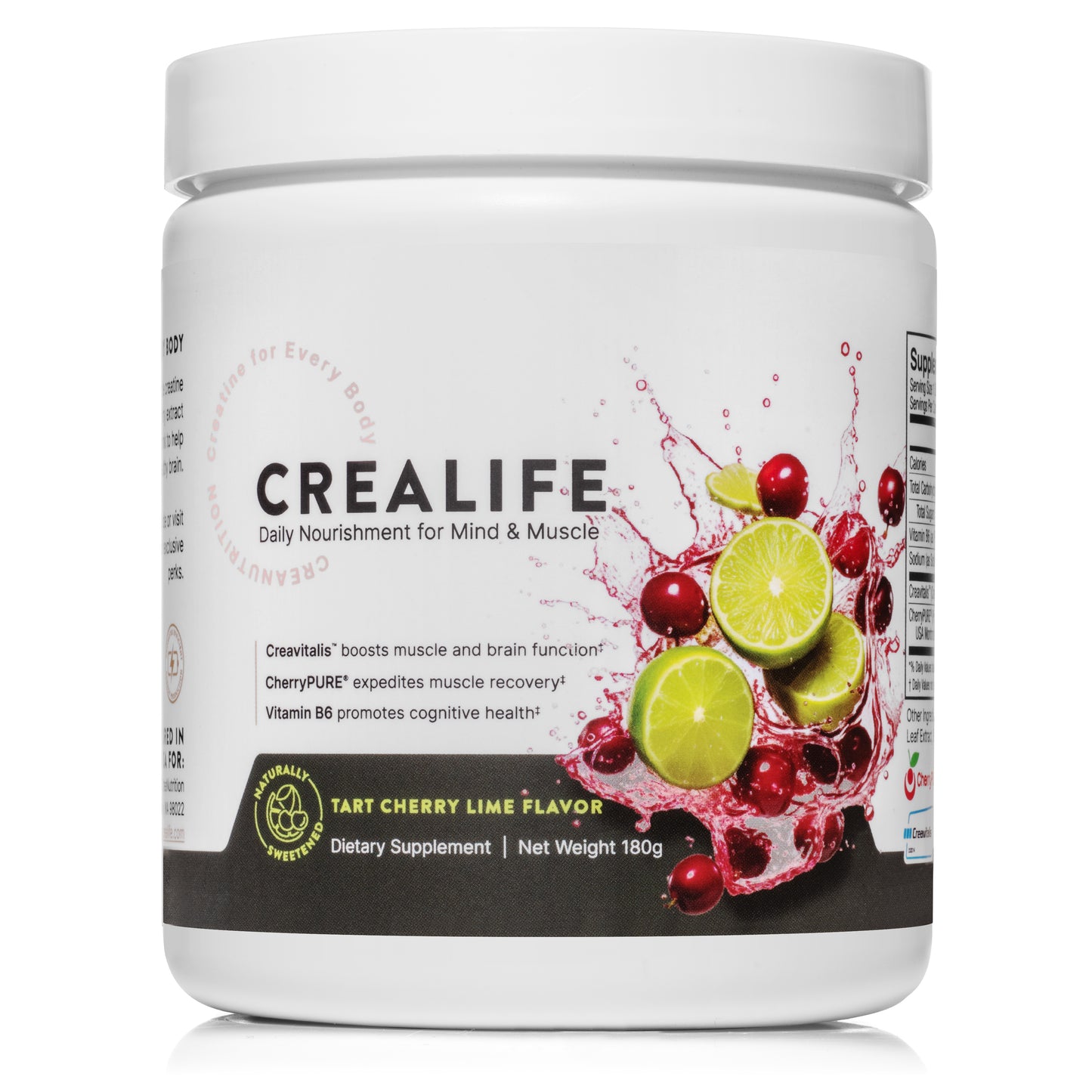 CreaLife - Strong Body, Healthy Brain - German Micronized Creatine + USA CherryPURE Tart Cherry Extract + Vitamin B6